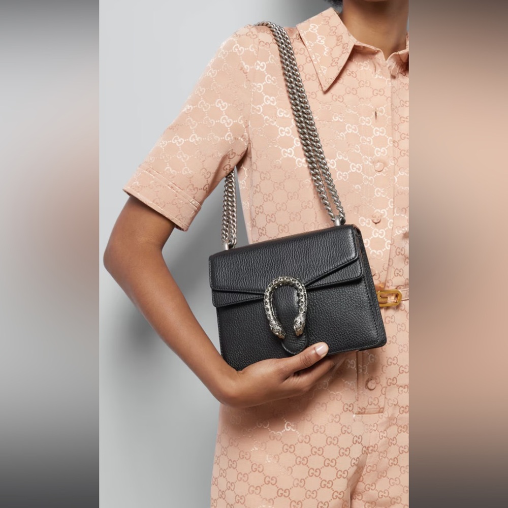 Gucci Dionysus Bag Leather Mini Black